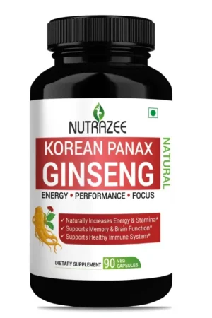 Hassle-Free Returns Nutrazee Korean Red Panax Ginseng Supplement 90 Vegan Capsules