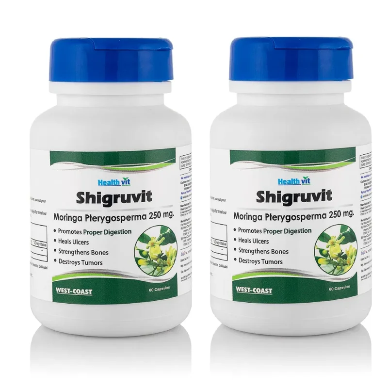 HealthVit Pure Herbs Shigruvit Shigru Powder 250 mg, 60 Capsules (Pack of 2) Fast Shipping