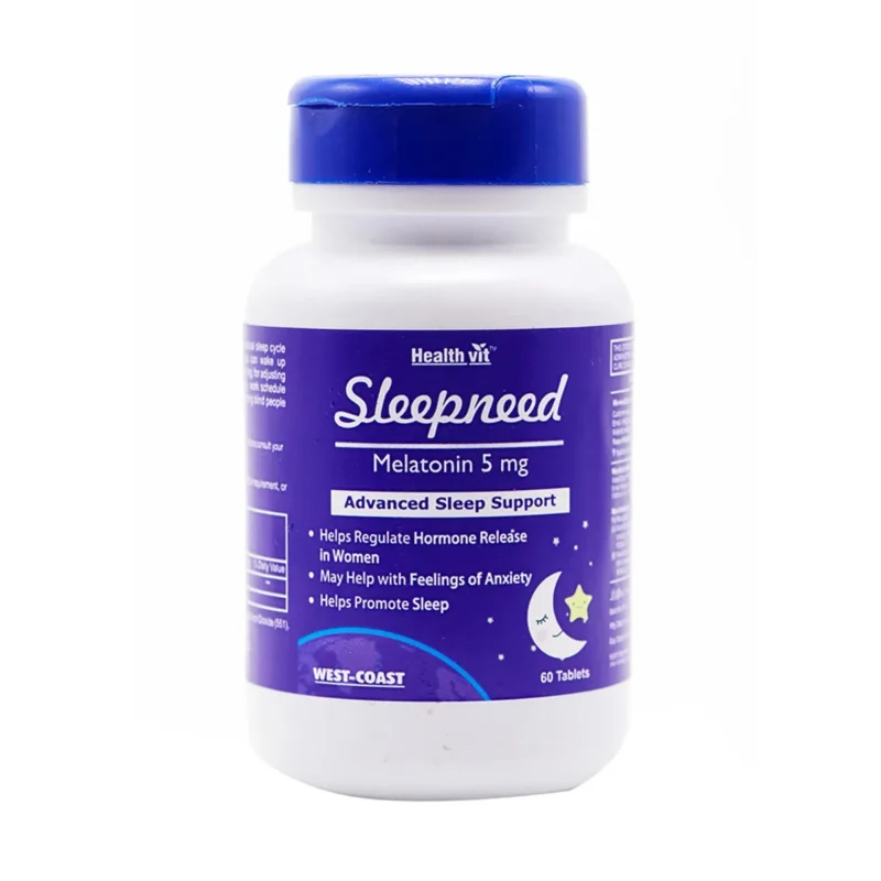 Healthvit Sleepneed Melatonin 5mg Formulated to Promote Peaceful Sleep Advanced Sleep Support Stay Asleep Longer, Easy to Take, Faster Absorption 60 Tablets Today Only