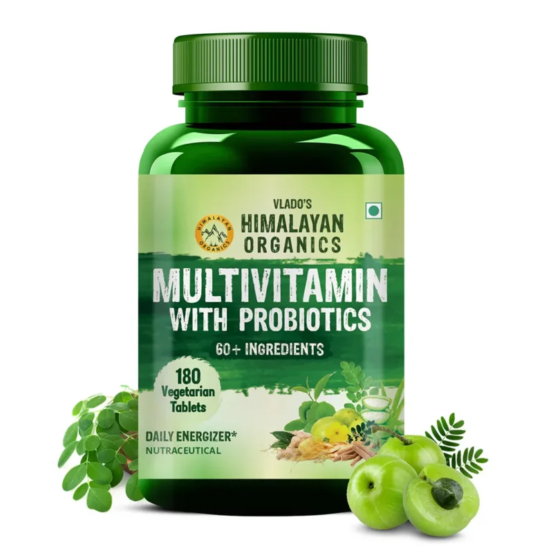 Save Now Vlado‘s Himalayan Organics Multivitamin for men & women with 45 ingredients 180 Tablets with probiotics Immunity, Energy, Metabolism, and Muscle Function