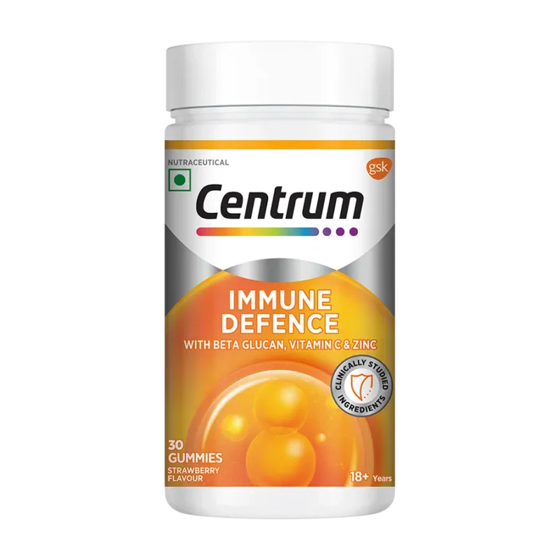 Centrum Immune Defence 30 Gummies Betaglucan, Vitamin C & Zinc support body‘s defence and immunity (100% Veg) World‘s 1 Multivitamin Top Pick