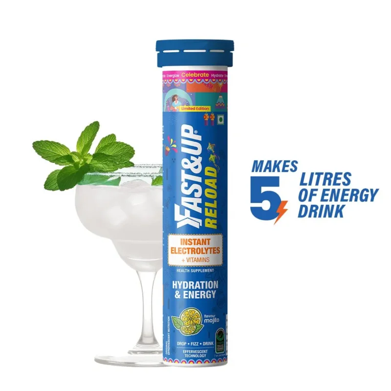 Special Discount Fast&up Reload Instant Energy & Hydration Drink Mojito Flavour 20 Effervescent Tablets