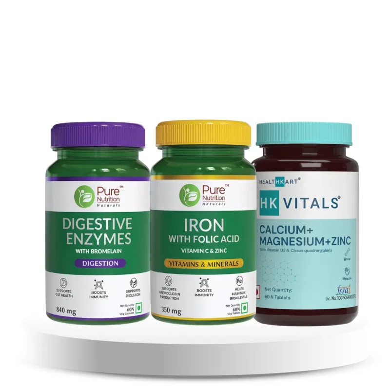 Affordable Enzyme Support Collection (Enzymes + Iron + Ca, Mg, Zn)