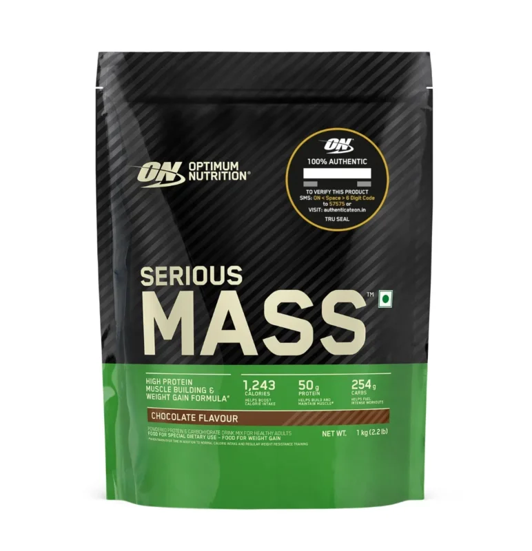 Optimum Nutrition (ON) Serious Mass 1kg 50g Protein Chocolate Flavour Weight Gain Muscle Building Order Now