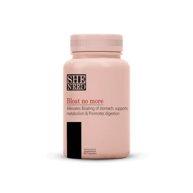 SheNeed Bloat No More Digestive Enzyme Supplement Alleviates Bloating of Stomach, Promotes Digestion with Healthy Nutrients 60 Capsules Limited Time