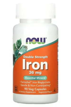 In Demand NOW Foods, Iron, 36 mg, 90 Veg Capsules