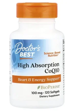 Doctor‘s Best, High Absorption CoQ10, 100 mg, 120 Softgels New Arrival