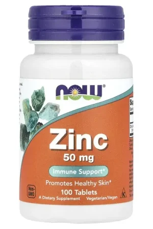 Genuine NOW Foods, Zinc, 50 mg, 100 Tablets