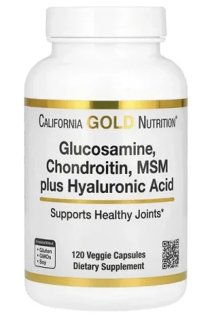 California Gold Nutrition, Glucosamine, Chondroitin, MSM Plus Hyaluronic Acid, 120 Veggie Caps Instant Buy