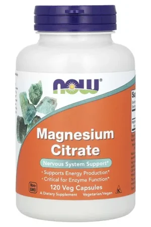 Instant Buy NOW Foods, Magnesium Citrate, 120 Veg Capsules (133 mg per Capsule)