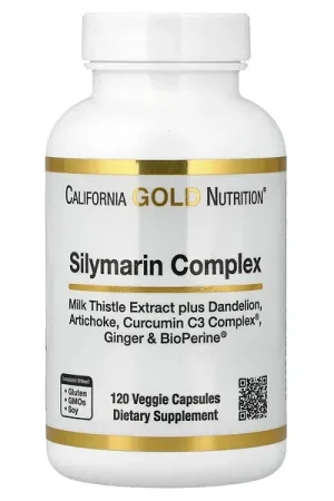 New Arrival California Gold Nutrition, Silymarin Complex, Milk Thistle Extract Plus Dandelion, Artichoke, Curcumin C3 Complex®, Ginger, and BioPerine®, 120 Veggie Capsules