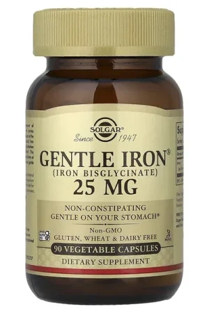 Buy Today Solgar, Gentle Iron®, 25 mg, 90 Vegetable Capsules