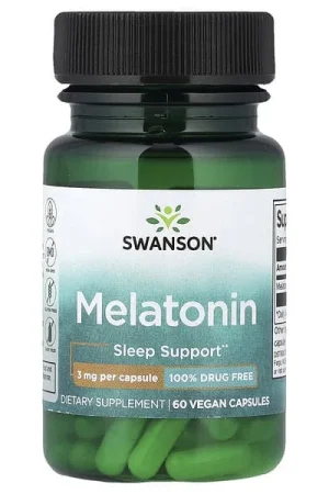 Swanson Vitamins, Melatonin, 3 mg, 60 Capsules Discount