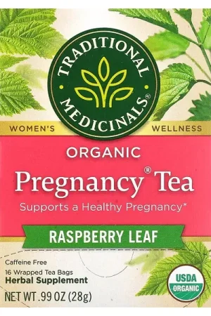 Traditional Medicinals, Organic Pregnancy® Tea, Raspberry Leaf, Caffeine Free, 16 Wrapped Tea Bags, 0.99 oz (28 g) Discount