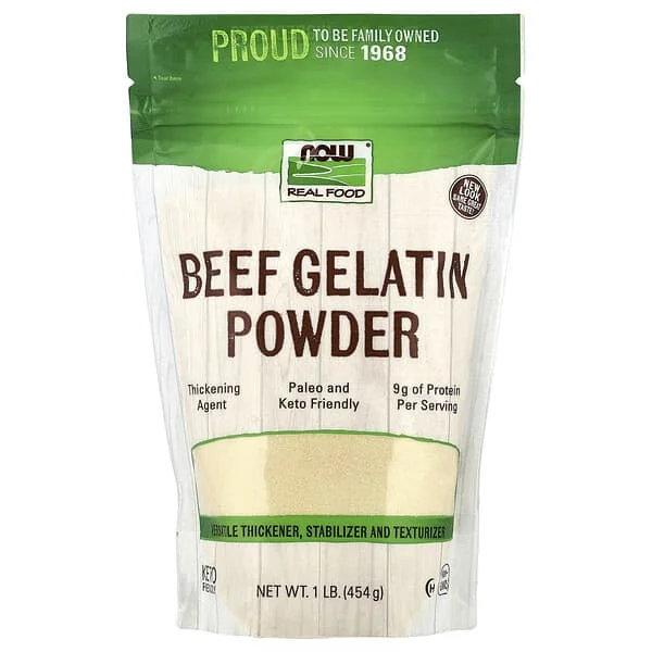 NOW Foods, Real Food, Beef Gelatin Powder, 1 lb (454 g) Super Sale