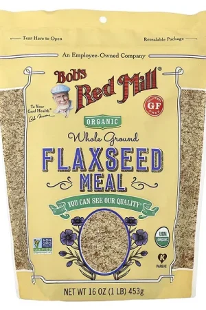 Fast Shipping Bob‘s Red Mill, Organic Flaxseed Meal, Whole Ground, 16 oz (453 g)