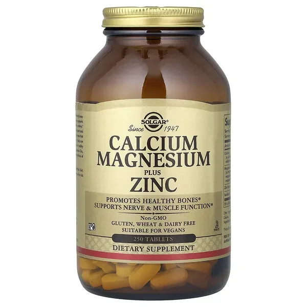 Solgar, Calcium Magnesium Plus Zinc, 250 Tablets Grab Now
