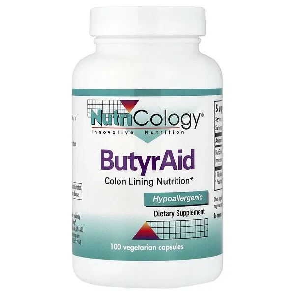 Nutricology, ButyrAid, 100 Vegetarian Capsules Premium