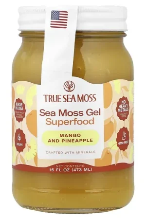 True Sea Moss, Sea Moss Gel Superfood, Mango and Pineapple, 16 fl oz (473 ml) Must Have
