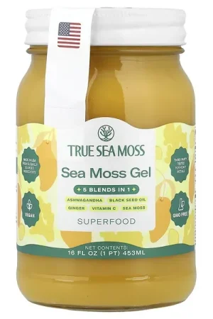 True Sea Moss, Sea Moss Gel Superfood, 5 Blends In 1, 16 fl oz (453 ml) Trusted Brand