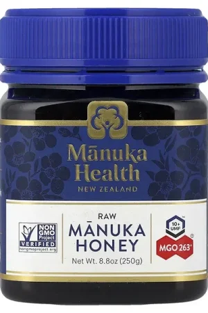 Manuka Health, Raw Manuka Honey, UMF 10+, MGO 263+, 8.8 oz (250 g) Same Day Shipping