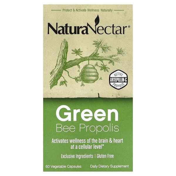 Reduced Price NaturaNectar, Green Bee Propolis, 60 Vegetable Capsules
