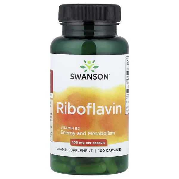 Trusted Brand Swanson Vitamins, Riboflavin, 100 mg, 100 Capsules