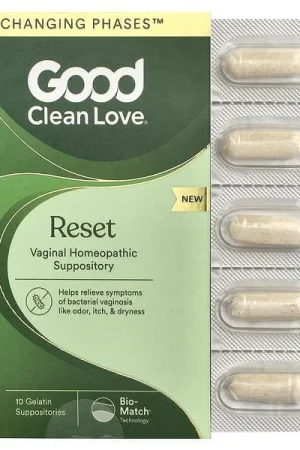 Good Clean Love, Reset, Vaginal Homeopathic Suppository, 10 Gelatin Suppositories Big Sale