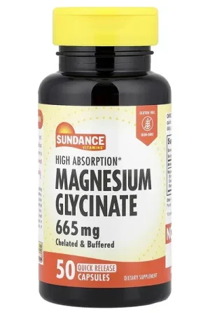 Sundance Vitamins, High Absorption Magnesium Glycinate, 665 mg, 50 Quick Release Capsules New Arrival