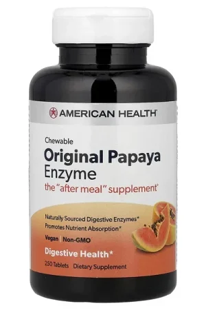 In Demand American Health, Original Chewable Papaya Enzyme, 250 Tablets