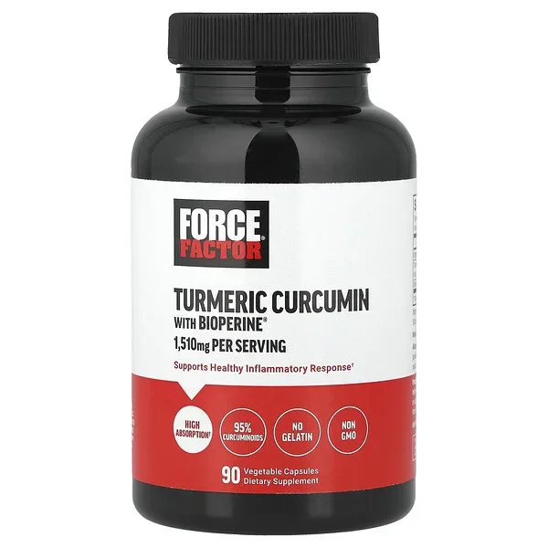 Force Factor, Turmeric Curcumin with BioPerine®, 90 Vegetable Capsules Secure Checkout