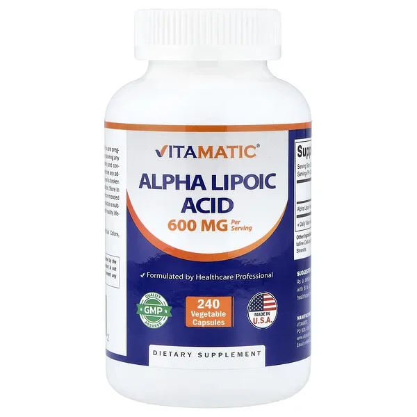 Vitamatic, Alpha Lipoic Acid, 240 Vegetable Capsules (300 mg per Capsule) Hassle-Free Returns