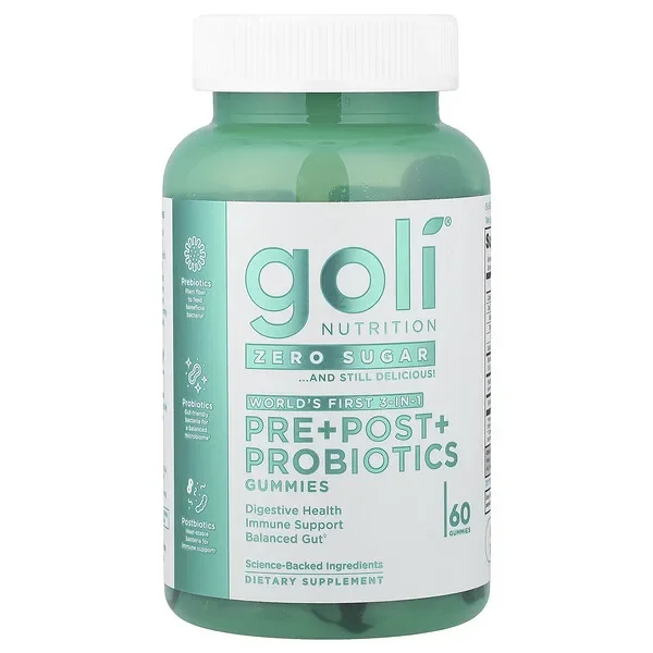 Goli Nutrition, Pre+Post+Probiotics Gummies, 60 Gummies Save Now