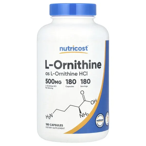 One Day Deal Nutricost, L-Ornithine, 500 mg, 180 Capsules