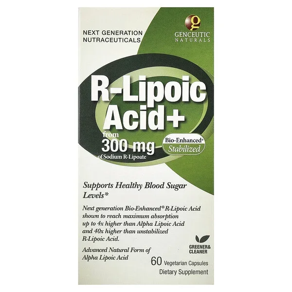 Genceutic Naturals, R-Lipoic Acid+, 60 Vegetarian Capsules Top Pick