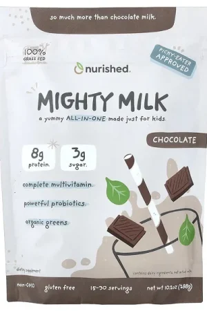 Nurished, Kids, Mighty Milk, Chocolate, 10.2 oz (288 g) Direct From Factory