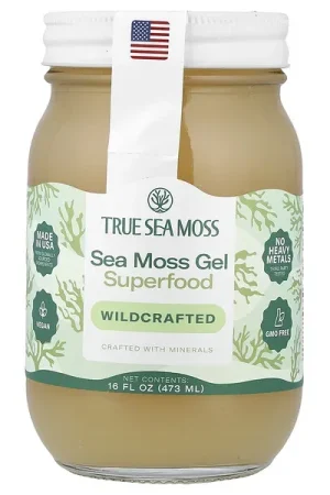 Sale True Sea Moss, Sea Moss Gel Superfood, Wildcrafted, 16 fl oz (473 ml)