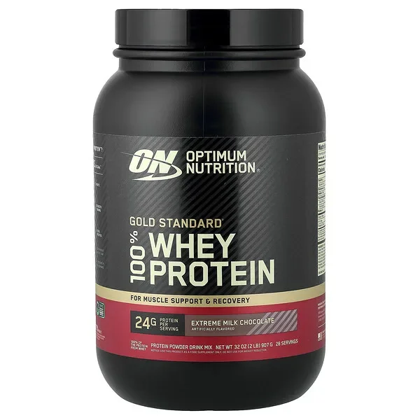 Optimum Nutrition, Gold Standard® 100% Whey Protein, Extreme Milk Chocolate, 2 lb (907 g) Reduced Price