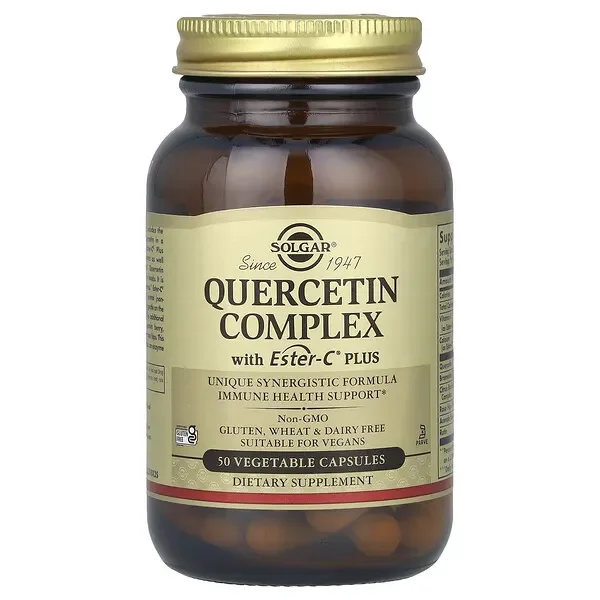 Solgar, Quercetin Complex with Ester-C® Plus, 50 Vegetable Capsules Hassle-Free Returns