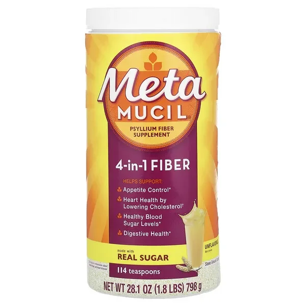 Metamucil, 4-in-1 Fiber, Unflavored, 28.1 oz (798 g) Reduced Price