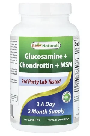 Best Naturals, Glucosamine + Chondroitin + MSM, 180 Capsules High Quality