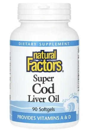 Best Seller Natural Factors, Super Cod Liver Oil, 90 Softgels