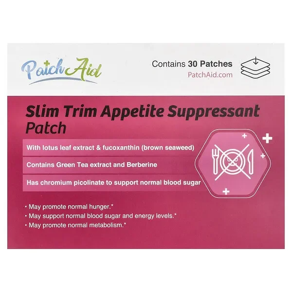PatchAid, Slim Trim Appetite Suppressant Patch, 30 Patches While Supplies Last