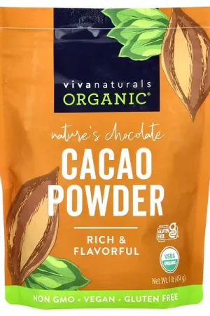 Viva Naturals, Organic Cacao Powder, 1 lb (454 g) Special Offer