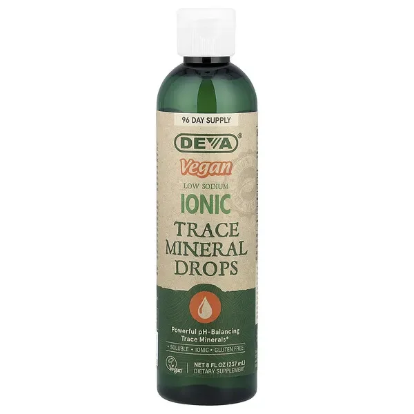 Deva, Vegan Low Sodium Ionic Trace Mineral Drops , 8 fl oz (237 ml) Exclusive Offer