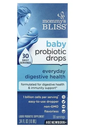 Fan Favorite Mommy‘s Bliss, Baby Probiotic Drops, Everyday Digestive Health, Newborn+, 0.34 fl oz (10 ml)