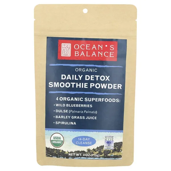 Ocean‘s Balance, Organic Daily Detox Smoothie Powder, 4 oz (113 g) Price Cut