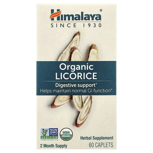 Himalaya, Organic Licorice, Digestive Support, 60 Caplets Premium
