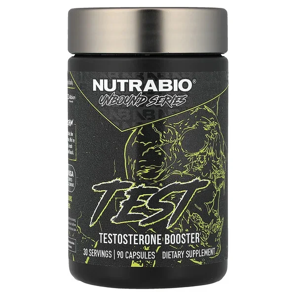 NutraBio, Test, Testosterone Booster, 90 Capsules Discount