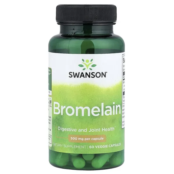 Swanson Vitamins, Bromelain, 60 Veggie Capsules (500 mg per Capsule) Price Cut